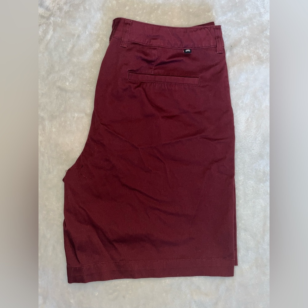 Nike Men's Dark Red Flat Front Shorts